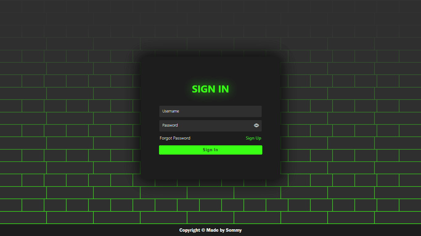 Neon Login Form