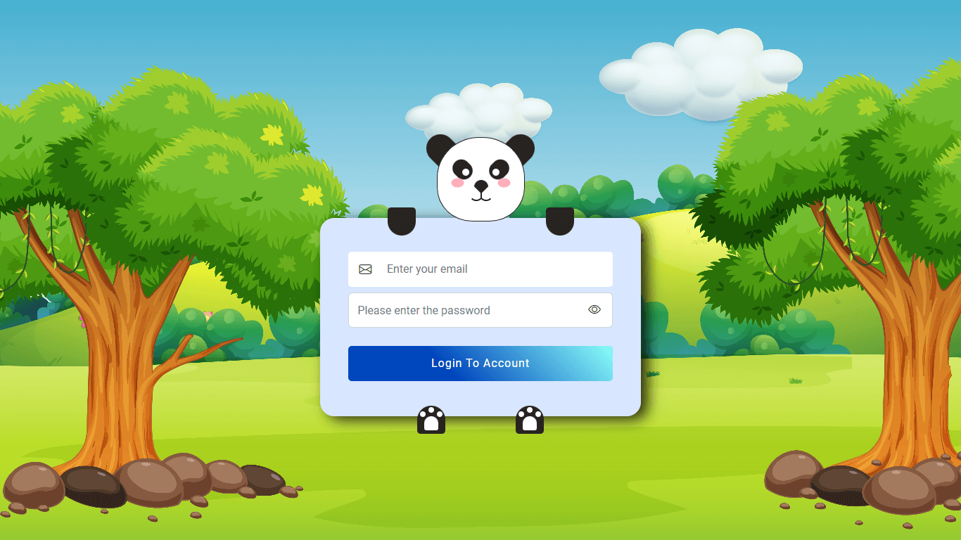 Panda Login Form